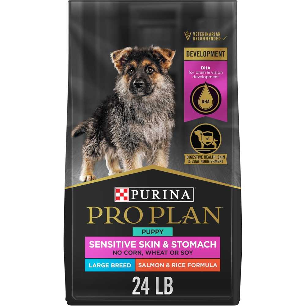 Purina Pro Plan Sensitive Skin and Stomach Large Breed Puppy Food, 24 lb.