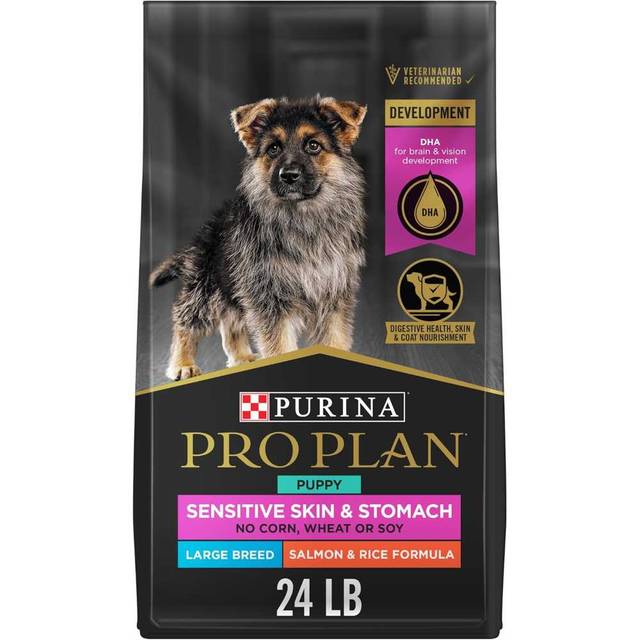 Purina Pro Plan Sensitive Skin and Stomach Large Breed Puppy Food, 24 lb.