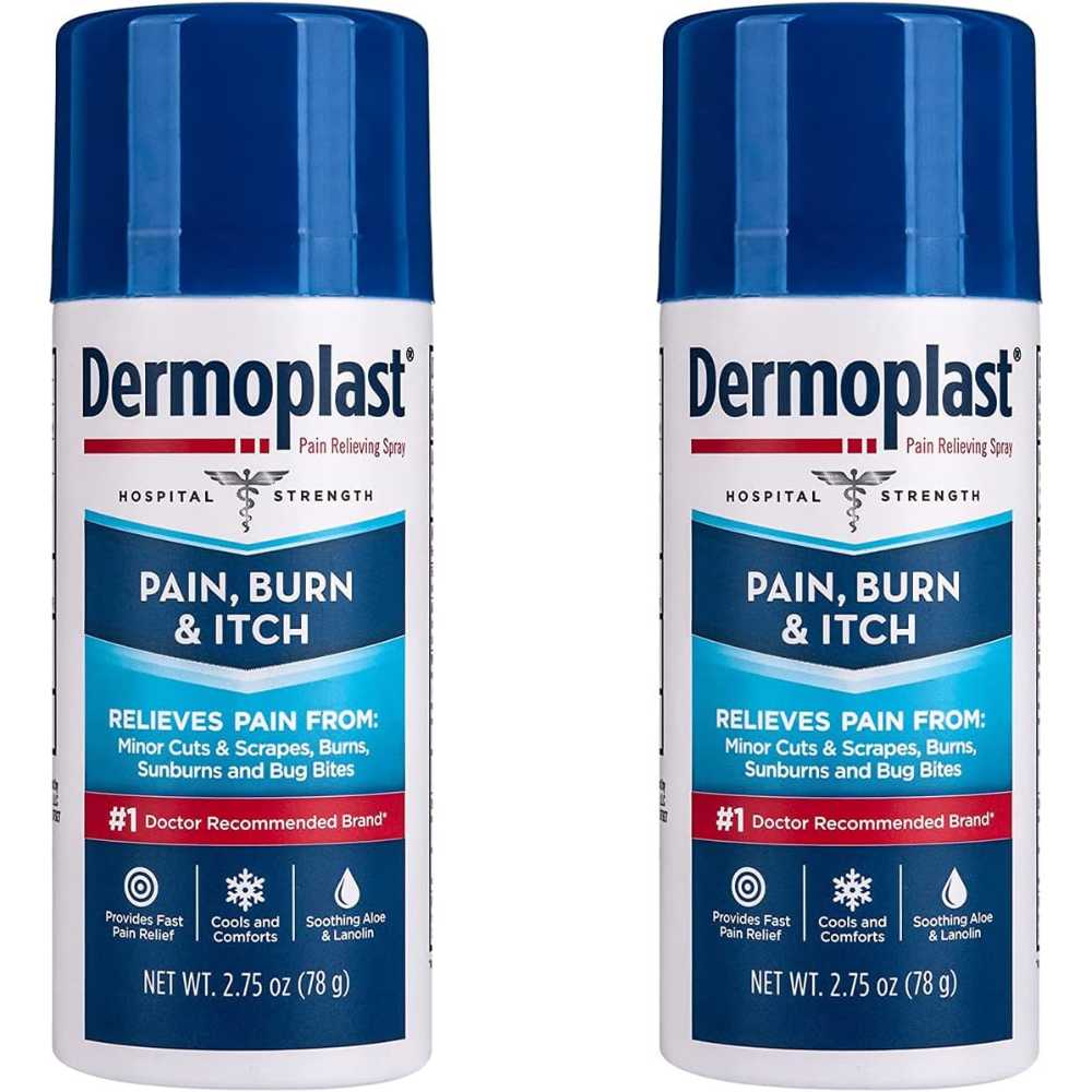 2-Pack Dermoplast Pain, Burn & Itch Relief Spray, 2.75 oz.