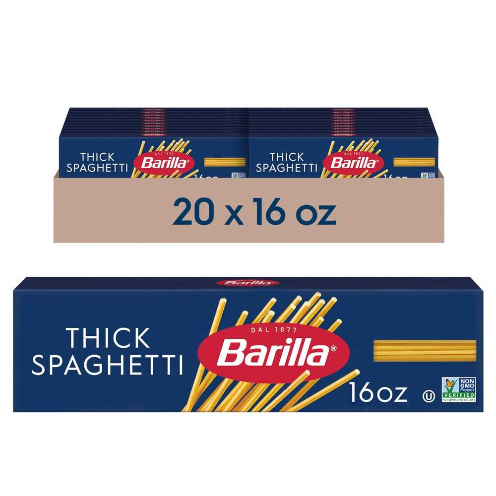20-Pack Barilla Thick Spaghetti Pasta, 16 oz.