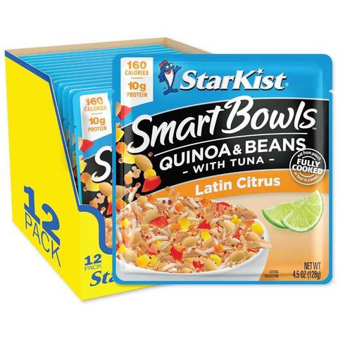 12-Pack StarKist Smart Bowls Quinoa & Beans w/ Tuna, 4.5 oz. (Latin Citrus)