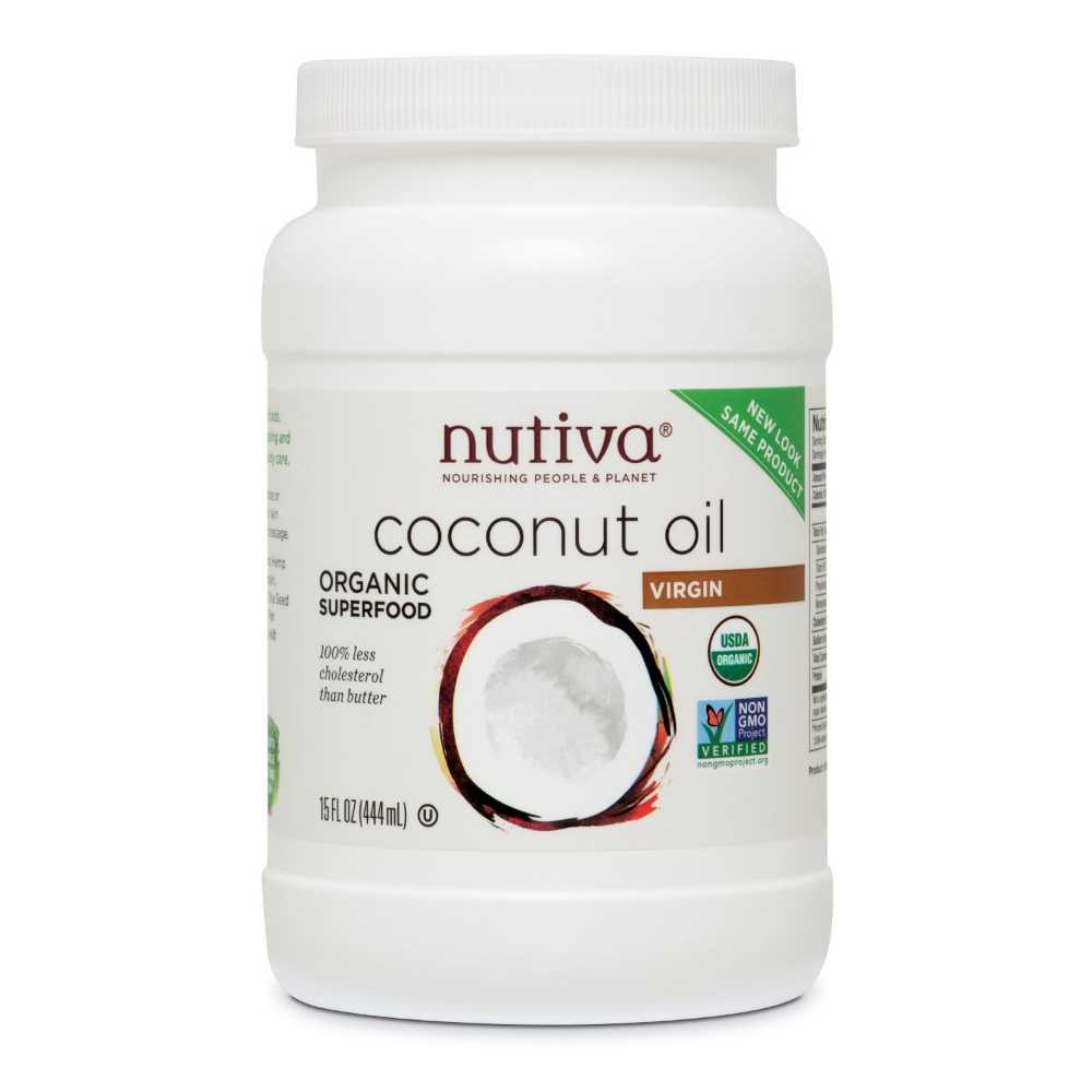 2-Pack Nutiva Organic Cold-Pressed Extra Virgin Coconut Oil, 15 oz.
