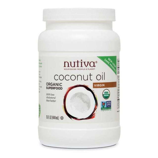 2-Pack Nutiva Organic Cold-Pressed Extra Virgin Coconut Oil, 15 oz.