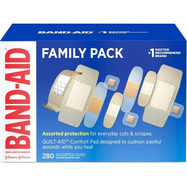 Prime: 280-Pack Band-Aid Adhesive Bandages Family Pack (Assorted Sizes)