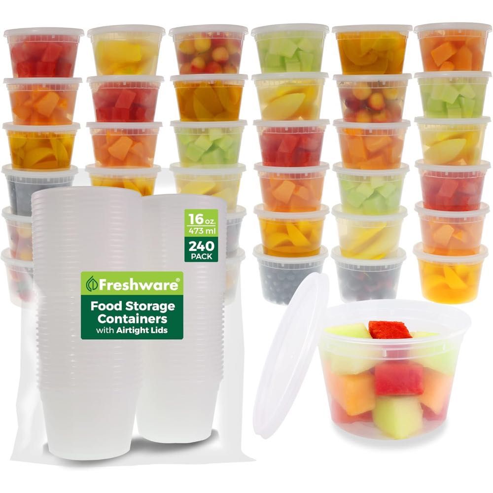 240-Pack Freshware Food Storage Containers, 16 oz.