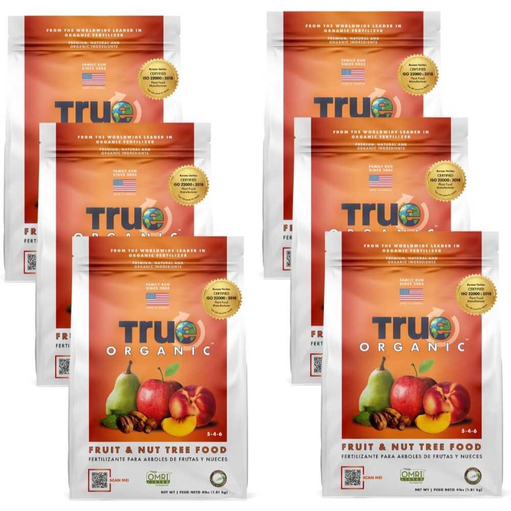 6-Pack True Organic Fruit & Nut Food Organic Fertilizer, 4 lb.