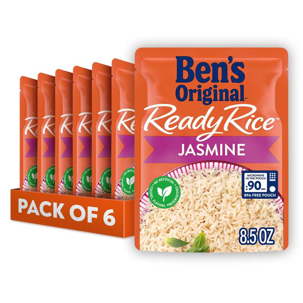 6-Pack Ben's Original Ready Rice, 8.5 oz. (Jasmine Rice)