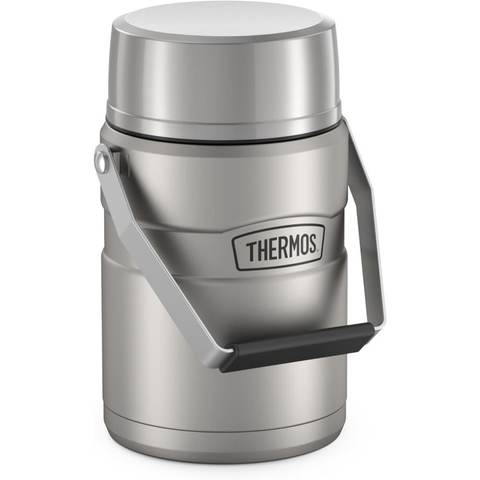 THERMOS Stainless King Vacuum-Insulated Food Jar w/ 2 Storage Container Inserts, 47 oz.