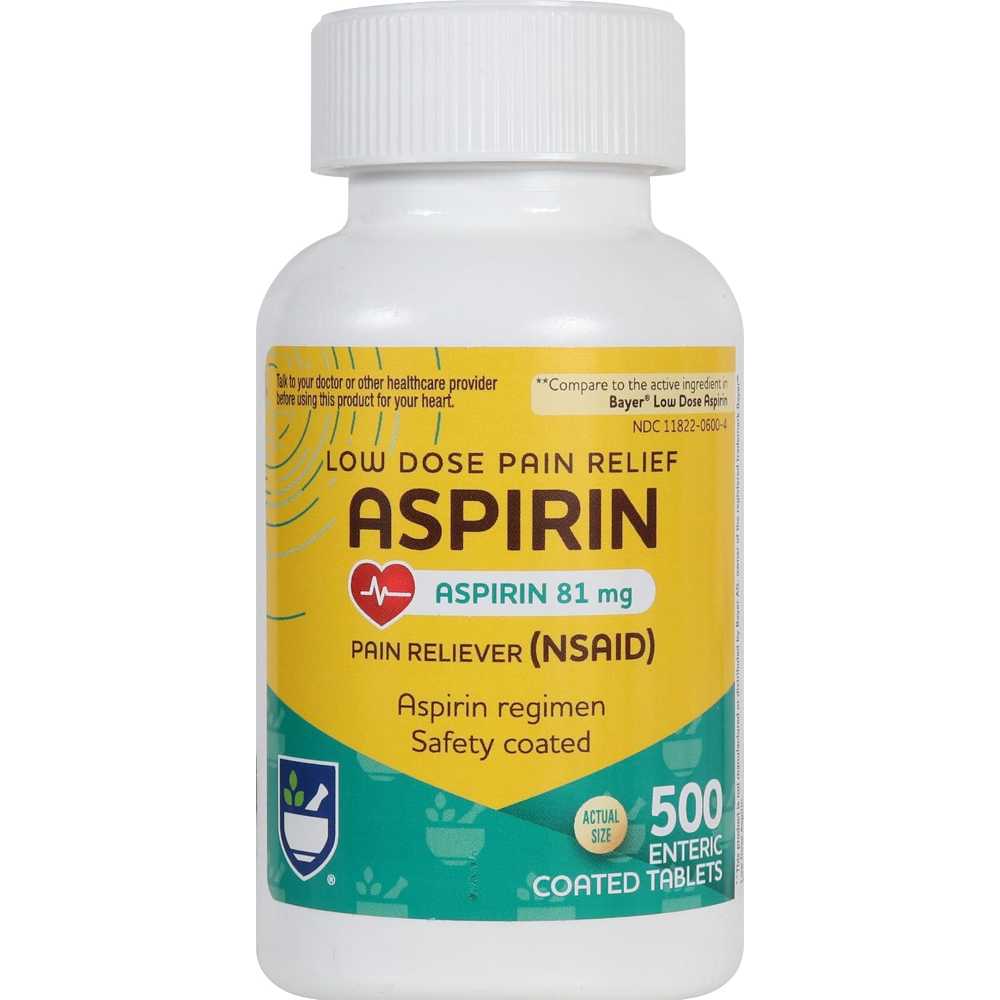 356-Pack Rite Aid Aspirin 81mg Low-Dose Tablets