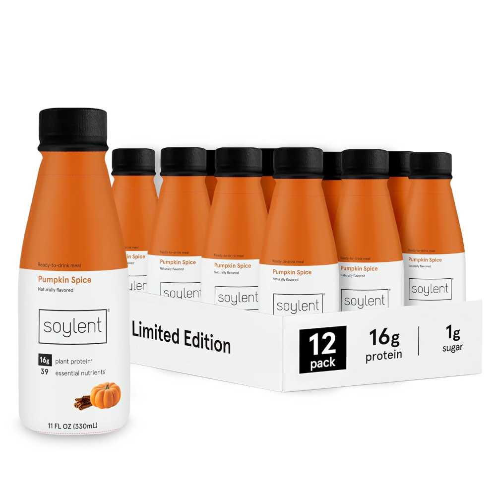 Prime: 12-Pack Soylent Complete Meal Replacement Drink (Pumpkin Spice)