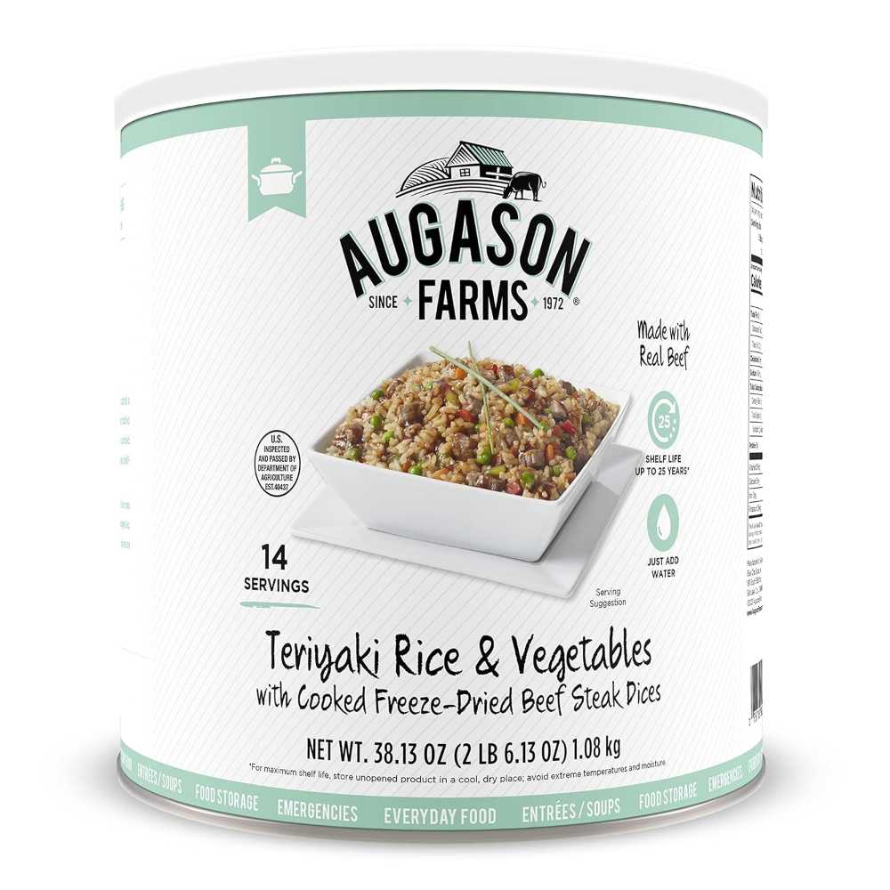 Augason Farms Teriyaki Rice & Vegetables w/ Freeze-Dried Beef