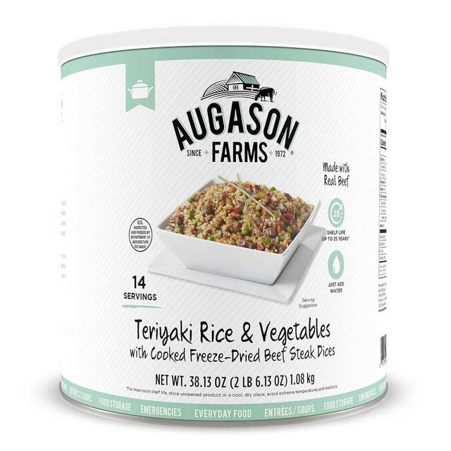Augason Farms Teriyaki Rice & Vegetables w/ Freeze-Dried Beef