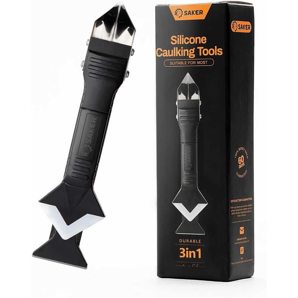 Saker 3-in-1 Silicone Caulking Tool