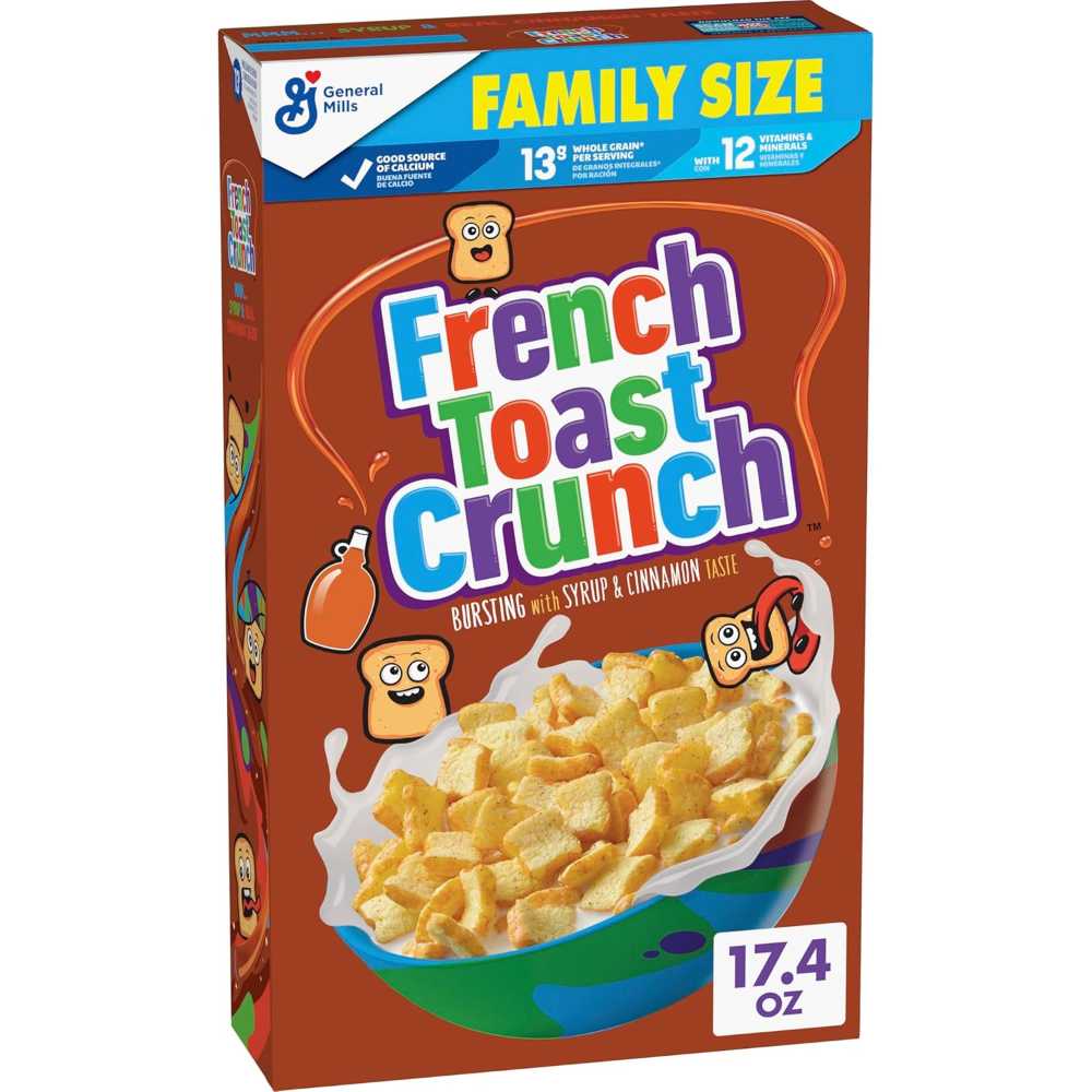 French Toast Crunch Cereal, Family Size 17.4 oz.