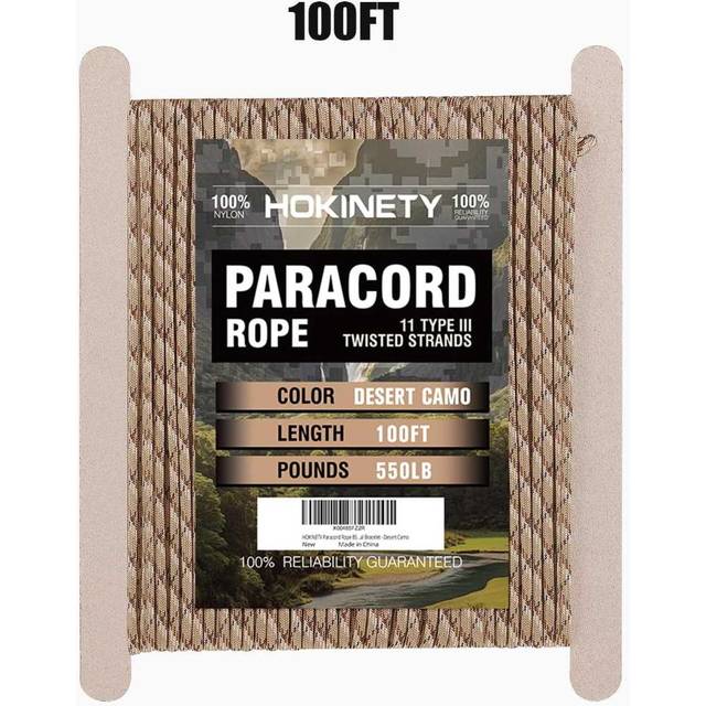 Hokinety 100' 550 lb. Paracord (Desert Camo)