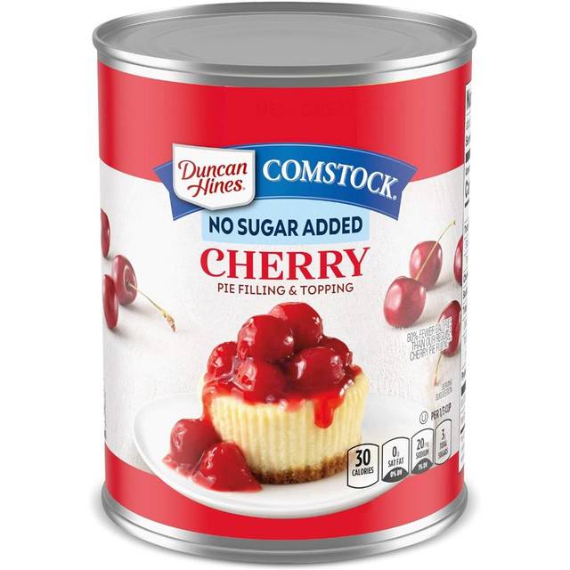 12-Pack Duncan Hines Comstock Cherry Pie Filling & Topping, 20 oz. (No Sugar Added)