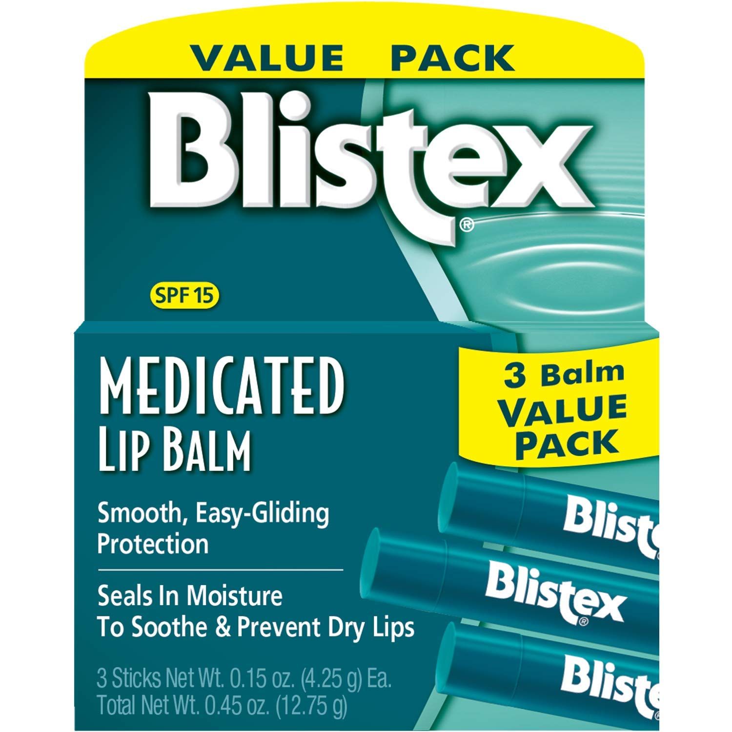 3-Pack Blistex Medicated Lip Balm
