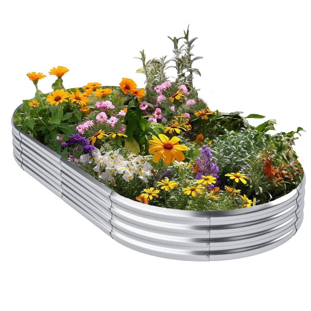Jebosam 8' x 4' Galvanized Raised Garden Bed