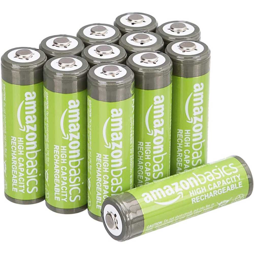 Prime Members: 12-Pack Amazon Basics Rechargeable AA Batteries (2400 mAh)