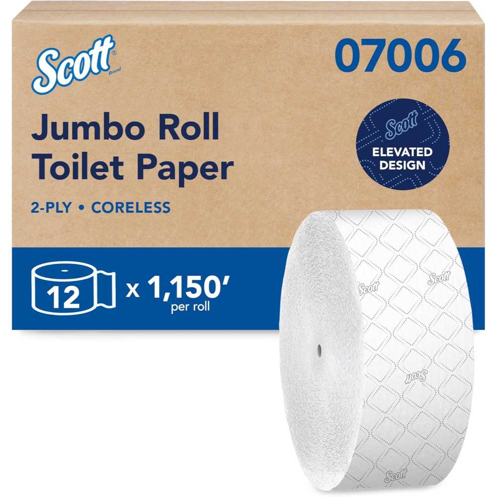 12-Pack Scott Professional Coreless 1,150' Jumbo Roll 2-Ply Toilet Paper