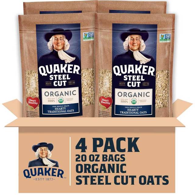 4-Pack Quaker Organic Steel Cut Oats, 20 oz.