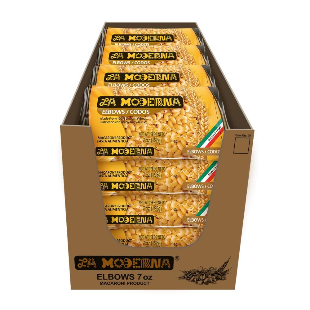20-Pack La Moderna Small Elbow Pasta, 7 oz.
