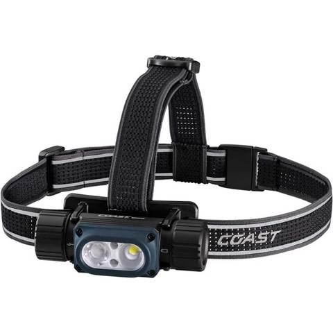 Coast 2000-Lumen USB-C Rechargeable Dual-Power Headlamp