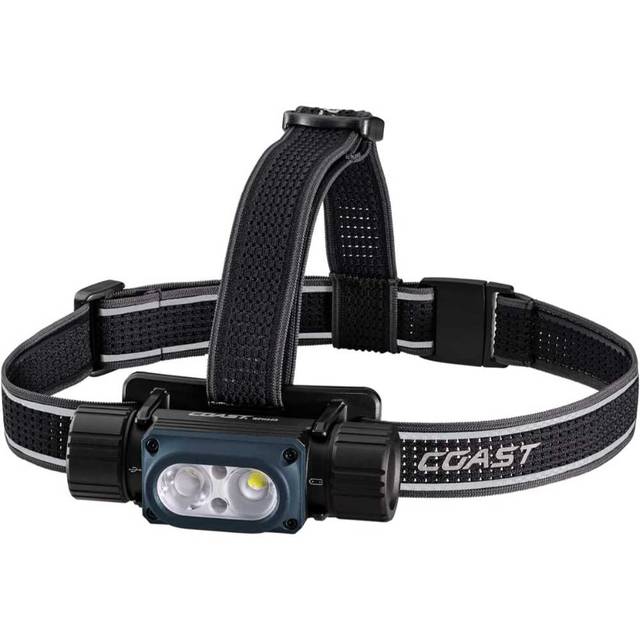 Coast 2000-Lumen USB-C Rechargeable Dual-Power Headlamp