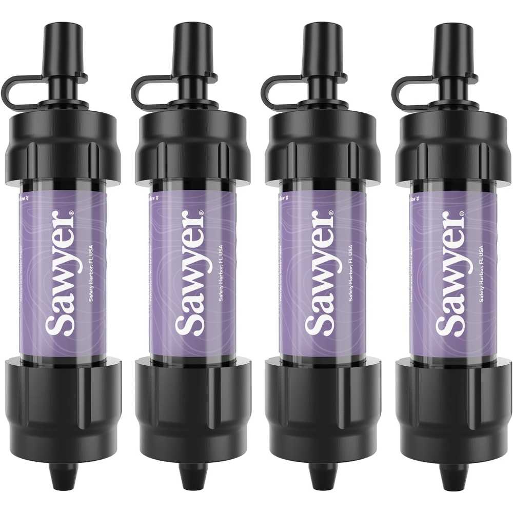 4-Pack Sawyer Mini Water Filters (Filters & Plungers Only)