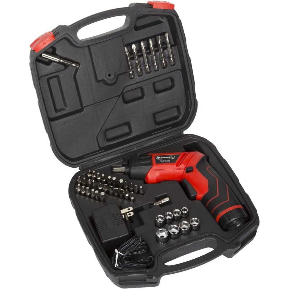 Stalwart 45-Piece 3.6V Pivoting Cordless Screwdriver Set