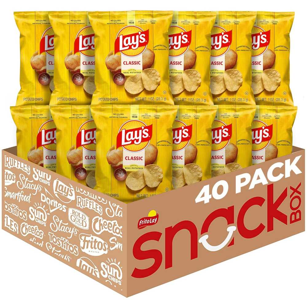 40-Pack Lay's Classic Potato Chips, Classic, 1 oz.