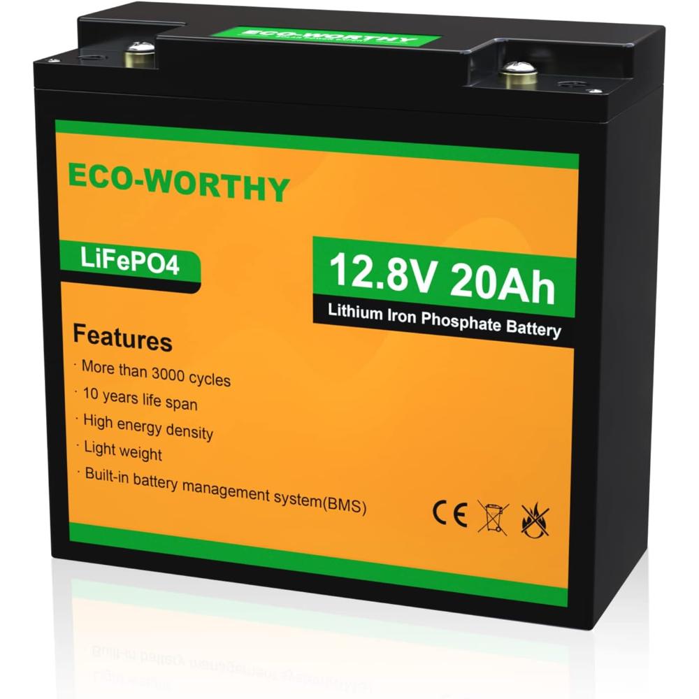 Eco-Worthy 12V 20Ah LiFePO4 Battery