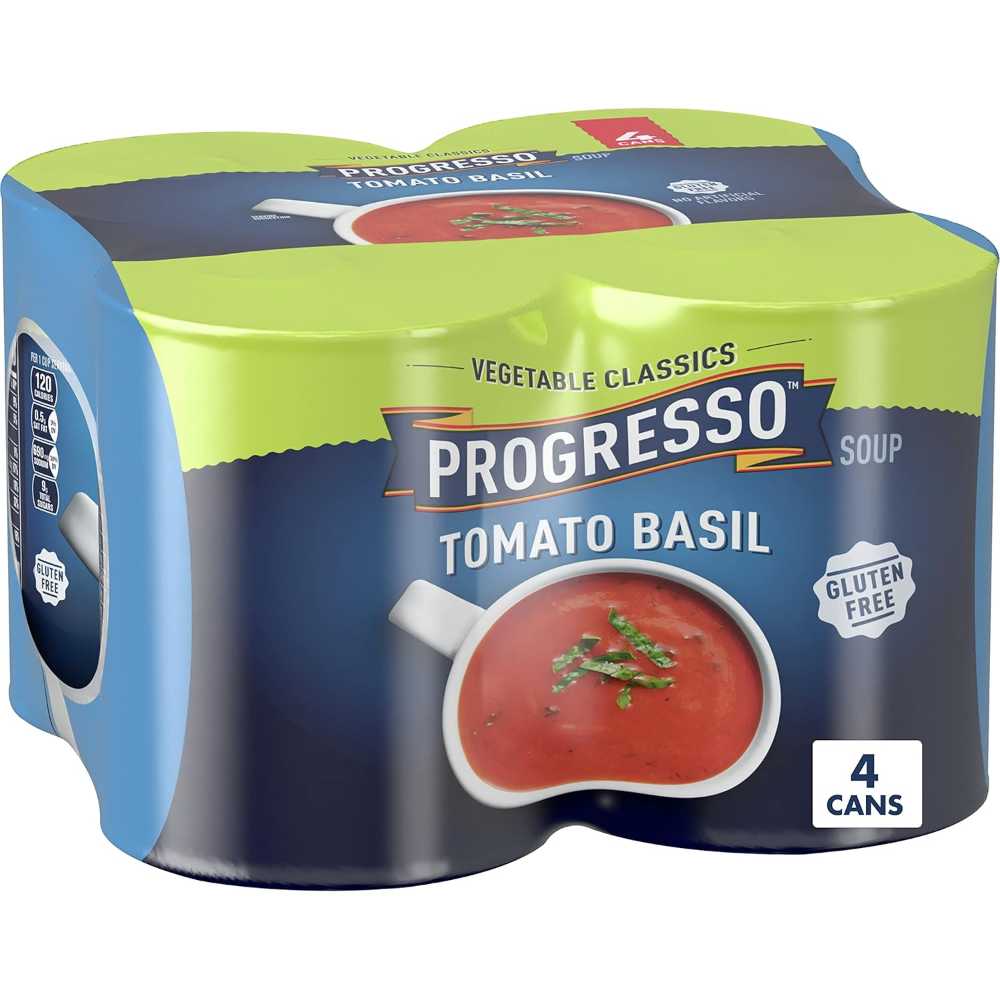 4-Pack Progresso Tomato Basil Soup, 19 oz.