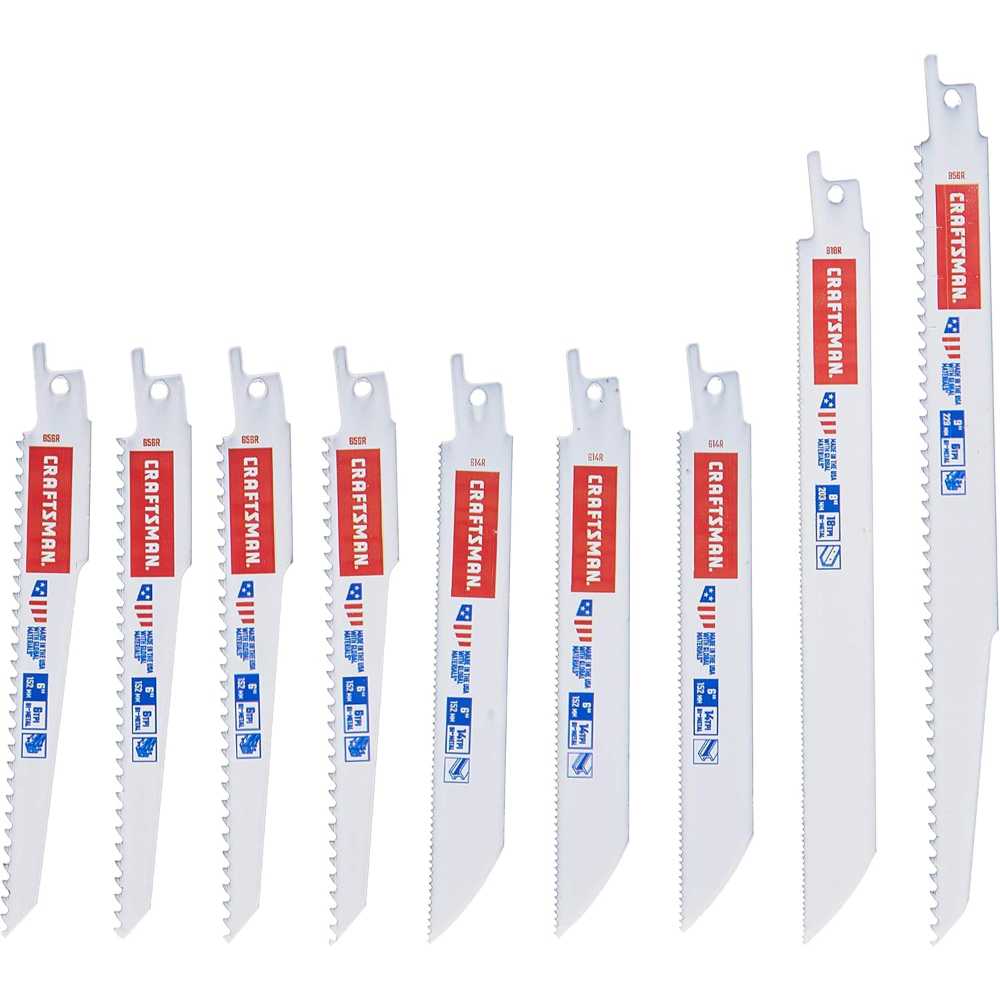 Craftsman 9-Piece Reciprocating Saw Blades Set
