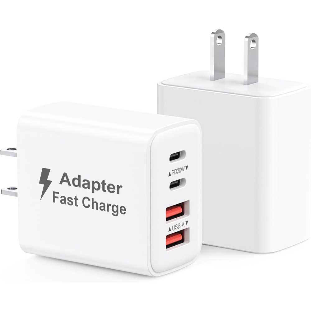 Prime Members: 2-Pack MateStar 4-Port 40W USB-C Wall Chargers