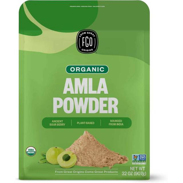 FGO Organic Amla Powder Bulk Pouch, 32 oz.