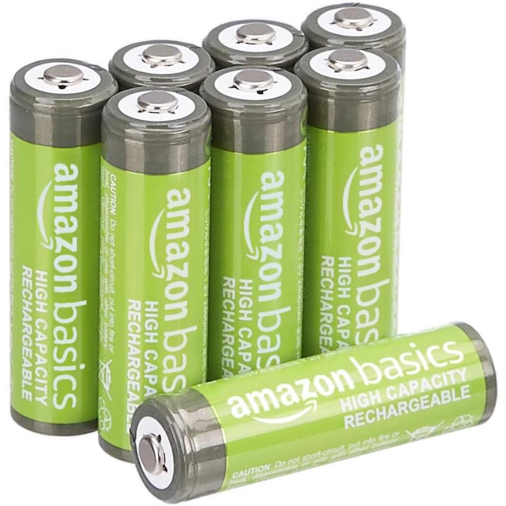 8-Pack Amazon Basics Rechargeable AA Batteries (2400 mAh)