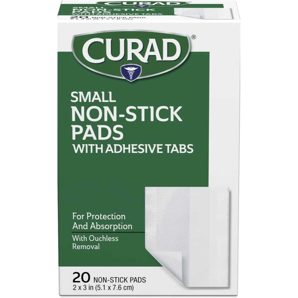 20-Pack Curad 2" x 3" Non-Stick Pads w/ Adhesive Tabs