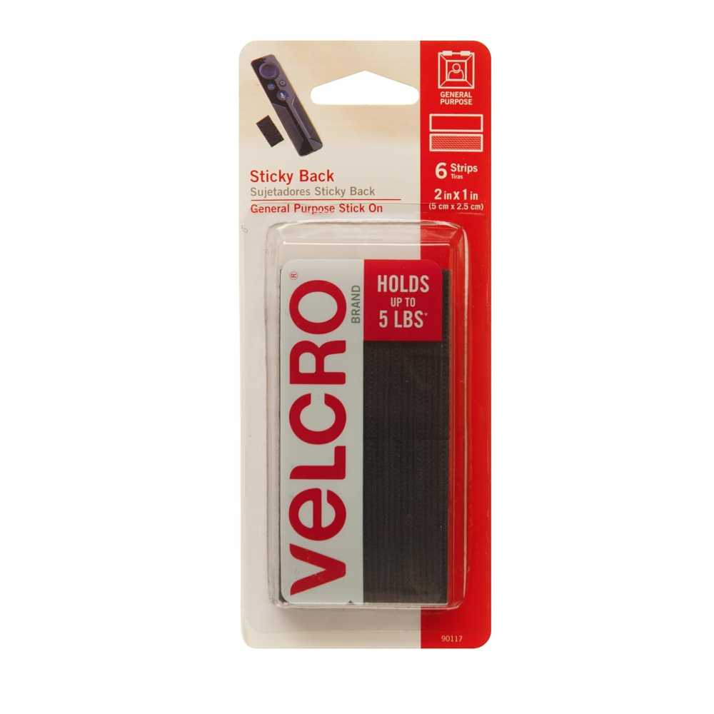 6-Pack VELCRO Sticky Back Hook and Loop Fasteners (2" x 1")