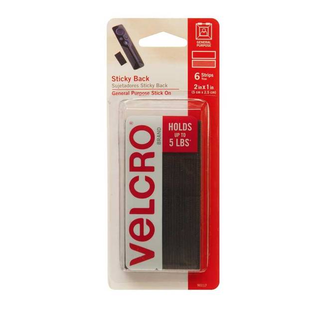6-Pack VELCRO Sticky Back Hook and Loop Fasteners (2" x 1")