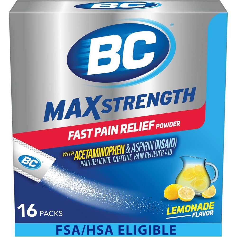 16-Pack BC MAX Strength Fast Pain Relief Powder (Lemonade Flavor)