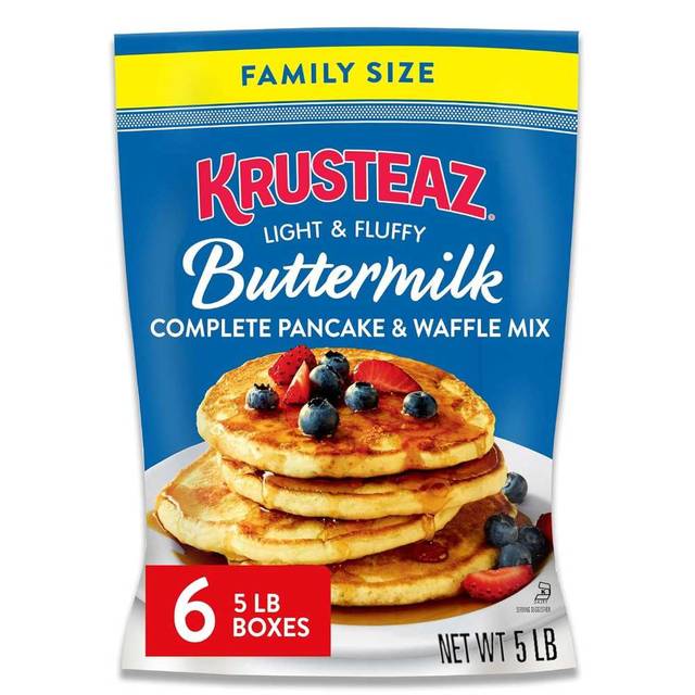 6-Pack Krusteaz Complete Buttermilk Pancake & Waffle Mix, 5 lb.