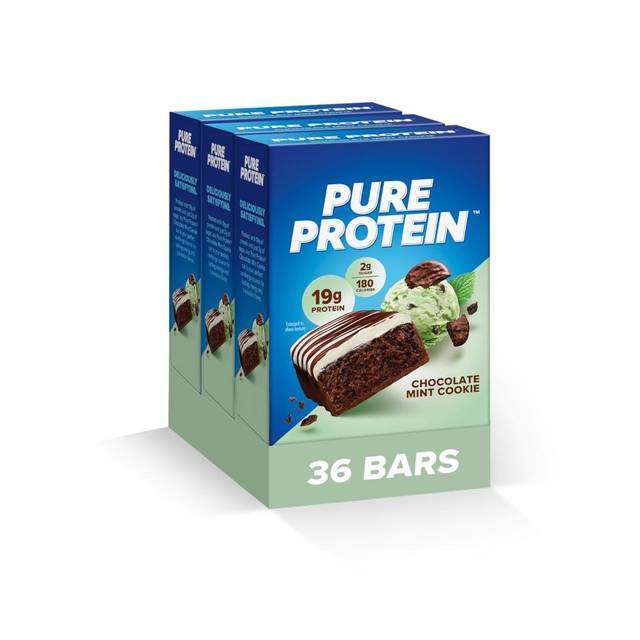 36-Pack Pure Protein Chocolate Mint Cookie Protein Bars ($0.68/Each)
