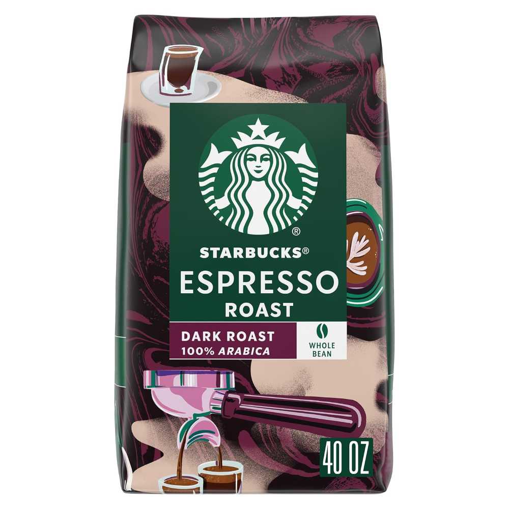 Starbucks Dark Espresso Roast Whole Bean Coffee, 40 oz.