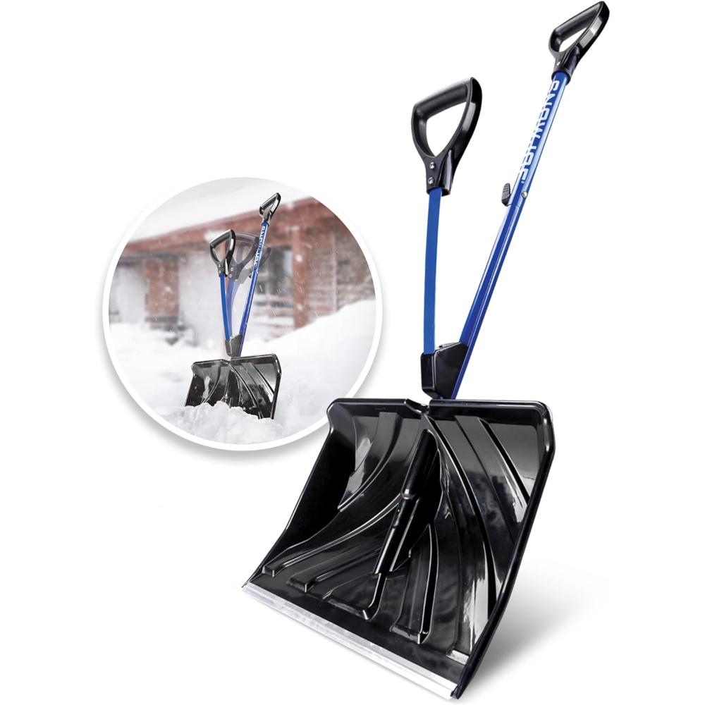 Snow Joe Shovelution Strain-Reducing Snow Shovel w/ Spring Assisted Handle (18")
