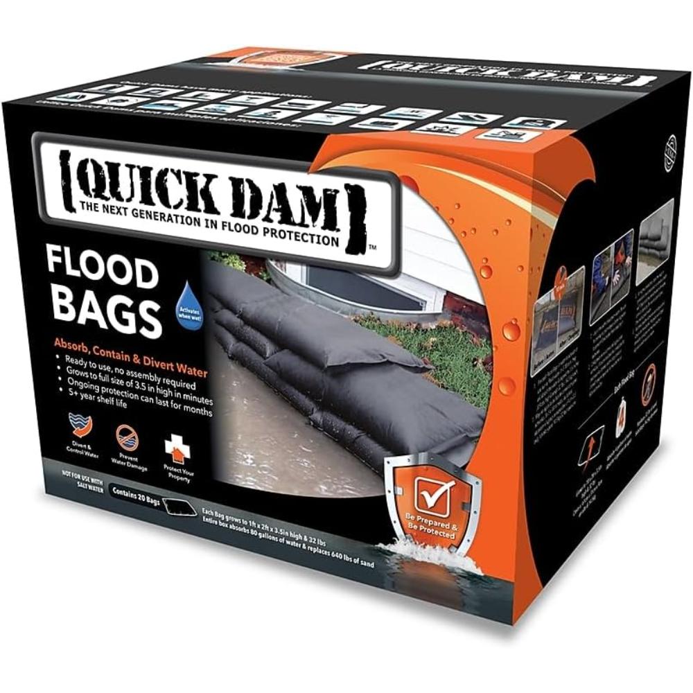 20-Pack Quick Dam Flood Bags (12" x 24")