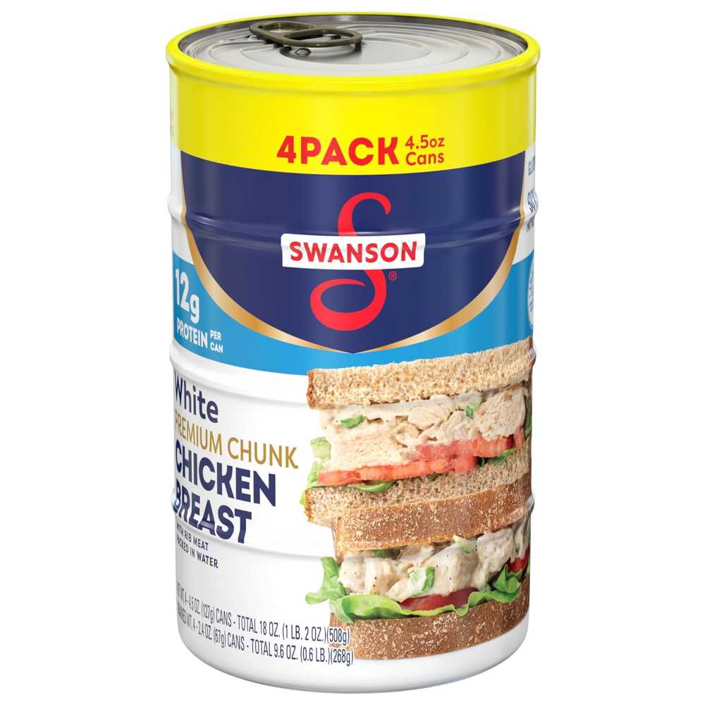 20-Pack Swanson Chunk Chicken Breast w/ Rib Meat, 4.5 oz.