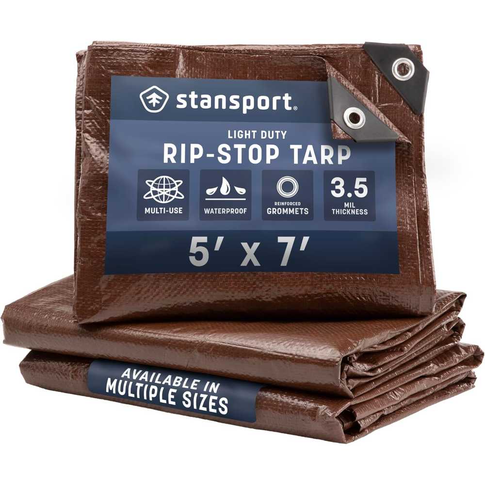 Stansport 5' x 7' Light-Duty 3.5-Mil Rip-Stop Tarp