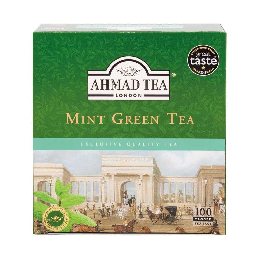 100-Pack Ahmad Mint Green Tea Teabags