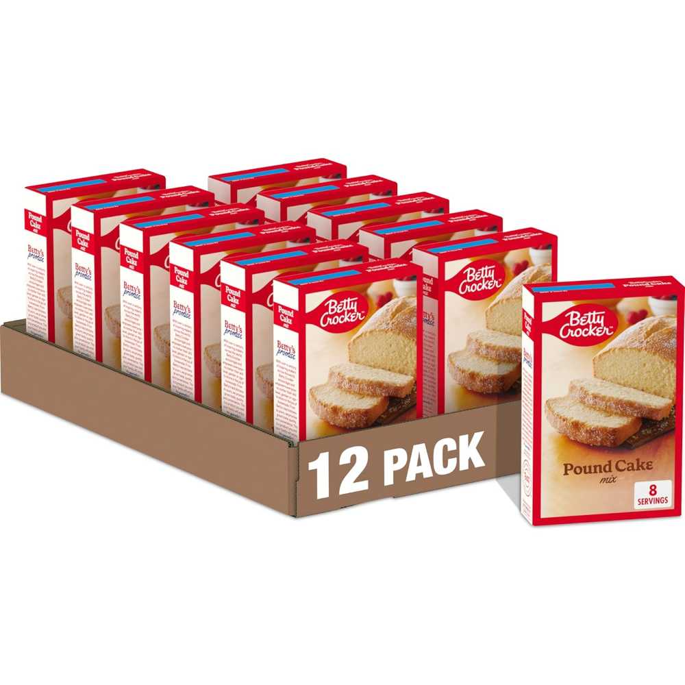 12-Pack Betty Crocker Pound Cake Mix, 16 oz.